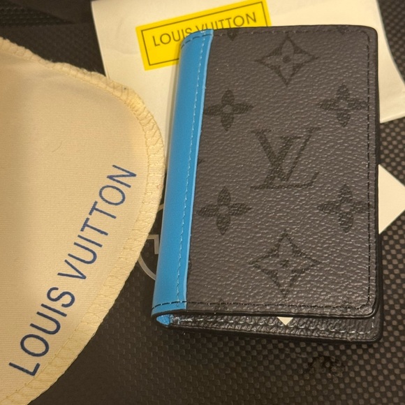 Louis Vuitton Monogram Eclipse Card Holder with Blue Accent - Picture 2 of 6